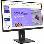 Lenovo ThinkVision E27Q-40 27in Class WQHD LED Monitor - 16:9 - Raven Black - 27in Viewable - In-plane Switching (IPS) Technology - WLED Backlight - 2560 x 1440 - 16.7 Million Colors -
