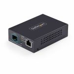 StarTech.com 10GbE Multi-Gigabit Open SFP+ Fiber Media Converter  10G/5G/2.5G/1G/100M  Copper to 10GBASE-X SFP+  16K Jumbo Frames  TAA - Convert 100M to 10GBASE-T copper (RJ-45) to 10G