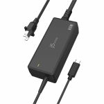 j5create JUP1265 65W AC Adapter - Europe  United Kingdom  Australia - 3.30 ft Cable - 120 V AC  230 V AC Input - 5 V DC  9 V DC  12 V DC  15 V DC  20 V DC Output - 3.25 A - Black - 1