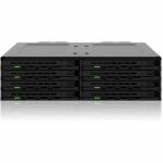 Icy Dock ExpressCage MB038SP-B Drive Enclosure for 5.25in SATA/600  12Gb/s SAS Rack-mountable - Black - Hot Swappable Bays - 8 x HDD Supported - 8 x SSD Supported - 8 x Total Bay - 8 x