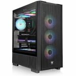 Thermaltake S380 TG ARGB Mid Tower Chassis - Mid-tower - Black - Tempered Glass  SPCC - 4 x Bay - 1 x 120mm  3 x 120mm Fan(s) Installed - Mini ITX  Micro ATX  ATX Motherboard Supported