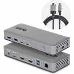 StarTech Dual-Monitor USB-C Docking Station  HDMI  4K 60Hz  100W Laptop Charging  1GbE  Driverless  Multi-Monitor Dock - Connect two 4K 60Hz HDMI displays through a single USB Type-C po