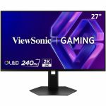 ViewSonic VX2738-2K-OLED 27 Inch QHD OLED Gaming Monitor with 240Hz  0.03ms Response Time  AMD FreeSync Premium  Advanced Ergonomics  HDMI and DisplayPort Inputs - 26.7in Viewable - Qua