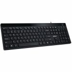 Adesso AKB-140FB Keyboard - Cable Connectivity - USB Type A  USB Type C Interface - 104 Key(s) - My Computer  Back  Forward  Search  Email  CoPilot  Play/Pause  Stop  Previous Track  Ne