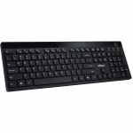 Adesso WKB-1400FB Keyboard - Wireless Connectivity - RF - Compact - 32.81 ft - 2.40 GHz - USB Interface - 104 Key(s) - My Computer  Back  Forward  Search  Email  CoPilot  Play/Pause  St