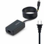 StarTech 65W USB-C Laptop Charger  5ft (1.5m) Tethered USB-C Cable  Power Adapter Brick for Dell  XPS  HP ProBook  MacBook Pro - Up to 65W of USB-C PD 3.0/2.0 power with broad voltage s