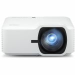 ViewSonic LSD600W 6000 Lumens WXGA DLP Laser Projector with 1.3x Optical Zoom  H/V Keystone  4 Corner Adjustment  360 Degree Projection  HDMI  and USB A Inputs - Front - 6000 lm - HDMI