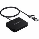 Adesso SCR-400 Smart Card Reader Contact - Cable - USB Type C USB Type A