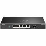 Omada ES206XPP-M2 Ethernet Switch - 5 Ports - Manageable - 2.5 Gigabit Ethernet  10 Gigabit Ethernet - 2.5GBase-T  10GBase-X - 2 Layer Supported - 120 W PoE Budget - Twisted Pair  Optic