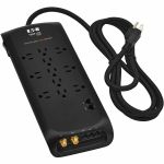 Tripp Lite series Protect It! TLP118DBNET 11-Outlets Surge Suppressor/Protector - Household Electronic  Phone  Tablet  Mobile Device  Computer  Printer  Stereo System  Lamp & Lighting -