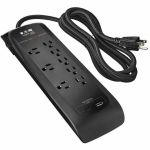 Tripp Lite series Protect It! TLP88DBUC 8-Outlets Surge Suppressor/Protector - Household Electronic  Computer  Printer  Stereo System  Lamp & Lighting  Workstation  Home Theater System