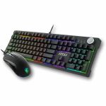 MSI GK320 COMBO RED US - USB 2.0 Mechanical Cable Keyboard - 104 Key - English (US) - Red - USB 2.0 Cable Mouse - Optical - 12800 dpi - 7 Button - QWERTY - Red - Media Knob Hot Key(s) -