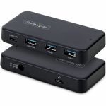 StarTech 4-Port USB-C and USB-A Hub  5Gbps  Self-Powered  2-in-1 USB-C and USB-A Host Cable  1x USB-C and 3x USB-A (1x BC 1.2) - Add three USB-A 3.0 ports (one BC 1.2) and one USB-C por