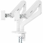 MSI Mounting Arm for Monitor  Flat Panel Display  Curved Screen Display  Display - Matte White - 2 Display(s) Supported - 17in to 45in Screen Support - 44 lb Load Capacity - 75 x 75  10