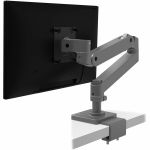 Ergotron LX Pro Desk Monitor Arm  C-Clamp (dark grey) - Height Adjustable - 1 Display(s) Supported - 34in Screen Support - 22 lb Load Capacity - 75 x 75  100 x 100 - VESA Mount Compatib