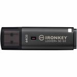 IronKey Locker+ 50 G2 USB Flash Drive - 64 GB - USB 3.0  USB 3.1  USB 3.2 (Gen 1)  USB Type A - 145 MB/s Read Speed - 115 MB/s Write Speed - 256-bit AES-XTS  256-bit AES - TAA Compliant