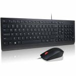 Lenovo DCG - Open Source Essential Wired Keyboard and Mouse Combo - US English - USB Membrane Cable Keyboard - English (US) - Black - USB Cable Mouse - Optical - 1000 dpi - Scroll Wheel