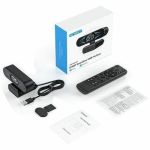 EMEET C63E Dual - EMEET C63E Dual Ultrawide and Telephoto 4k Webcam with Autofocus  Remote Control  RGB Lighting