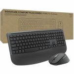 Logitech Signature Comfort Plus Combo MK880 for Business  Full-Size Wireless Keyboard and Mouse with Palm Rest  Silent Clicks  Secure Receiver  Bluetooth  Windows/macOS - USB Type C Plu