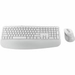 Logitech Signature Comfort Plus Combo MK880 Wireless Keyboard and Mouse Combo  Full-Size Comfort Keyboard with Palm Rest  Off-white - USB Plunger Wireless Bluetooth/RF 2.40 GHz Keyboard