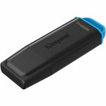Kingston DataTraveler Exodia USB Flash Drive - 128 GB - USB 3.2 (Gen 1) Type A  USB 2.0 - Black  Blue