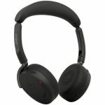 Jabra Evolve3 65 Flex MS - USB-C with Dongle - Black - Microsoft Teams Certification - Stereo - Wired/Wireless - Bluetooth - 98.4 ft - 16 Ohm - 20 Hz to 20 kHz - On-ear  Over-the-head -