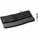 Kensington Pro Fit Ergo KB620-W Wired EQ Keyboard - Cable Connectivity - USB Type A  USB Type C Interface - Caps Lock  NumLock  AI Launch Hot Key(s) - Mac OS  Windows  ChromeOS - Mac  P
