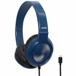 AVID AE-54 Headphone - Stereo - USB Type C - Wired - 32 Ohm - 20 Hz to 20 kHz - Over-the-head  On-ear - Binaural - Circumaural - 4 ft Cable - Blue