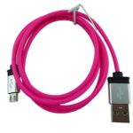 Micro to USB Cable 3' (1M) Pink w/ Metallic Head 