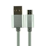 Micro USB Aluminum Cable 3'(1M) Silver