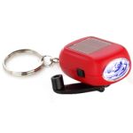 Solar LED Dynamo Keychain Light Red/Yellow 