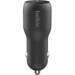 Belkin BoostCharge Dual Car Charger with PPS 37W - 37 W - 12 V DC Input - Black