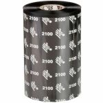 Zebra Wax Ribbon 4.33inx1476ft 2100 High Performance 1in core - Thermal Transfer - Black - 12 / Pack