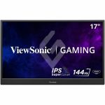 ViewSonic VX1754 17 Inch 1080p IPS Portable Gaming Monitor with 144Hz  AMD FreeSync  2 Way Powered 60W USB C  Mini HDMI  and Built-in Stand with Protective Cover - 17.3in Viewable - In-