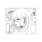 ATK Anime Reverie Soft Gaming Mouse Pad, 490x420x4mm, Black/White