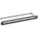 Eaton Tripp Lite Series 24-Port 1U Rack-Mount Shielded Blank Keystone/Multimedia Patch Panel RJ45 Ethernet USB HDMI Cat5e/6