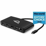 OWC 5-Port Thunderbolt mini Dock With Dual 4K HDMI  Dual USB + Gigabit Ethernet - Thunderbolt 3 (40Gb/s) - 1x Thunderbolt Host Integrated Cable - 2x HDMI - 1x 1GbE - 1x USB-A (5Gb/s) -