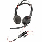 Poly Blackwire 5220 Headset +Inline Cable +USB-C/A Adapter TAA - Microsoft Teams Certification - Stereo - USB Type C  Mini-phone (3.5mm) - Wired - 32 Ohm - 20 Hz to 20 kHz - Over-the-he
