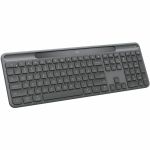 Logitech Signature Slim Solar+ K980 for Business  Wireless Keyboard  Quiet Typing  Secure Receiver  Bluetooth  Windows  Mac - Graphite - Wireless Connectivity - Bluetooth/RF - 5.1 - 32.