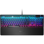 SteelSeries Apex 5 Hybrid Mechanical Gaming Keyboard - Cable Connectivity - USB Interface - Brightness  Volume Control  Rewind  Skip  Pause Hot Key(s) - English (US) - Windows  Mac OS -