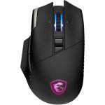 MSI VERSA PRO Gaming Mouse - Pixart 3395 - Cable/Wireless - Bluetooth/Radio Frequency - 2.40 GHz - Rechargeable - Black - USB 2.0 - 26000 dpi - 4 Way Scroll - 15 Button(s) - 13 Programm