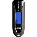 Transcend 64GB JetFlash 790 USB 3.0 Flash Drive - 64 GB - USB 3.0 - Black  Blue