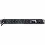 CyberPower PDU41002 Single Phase 100 - 120 VAC 20A Switched PDU - 8 Outlets  12 ft  NEMA L5-20P (5-20P Adapter)  Horizontal  1U  SNMP  LCD  3YR Warranty