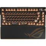 ASUS ROG AZOTH EXTREME EDITION 20 Gaming Keyboard75% Form Factor Linear Mechanical Switches Translucent Black Keycaps24K Gold Elements Carbon Fiber Positioning Plate OLED Touchscreen