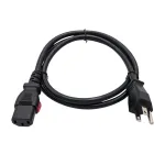 MC M05-113ULK 6ft Auto-Locking Universal AC Power Cord - 18 AWG NEMA 5-15P to C13 - Black