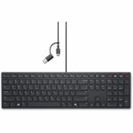 Dell Wired Collaboration Keyboard - KB525C - Cable Connectivity - USB Type C  USB Type A Interface - 15 Hot Key(s) - Screen Sharing  CoPilot  Video On/Off  Chat  Collaboration  Micropho