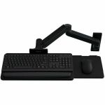 Ergotron Wall Mount for Keyboard - Black - Height Adjustable - 5 lb Load Capacity - Aluminum