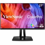 ViewSonic VP2756A-2K 27 Inch IPS QHD 1440p Monitor with Advanced Ergonomics  100% sRGB Rec 709  Pantone Validated  90W USB C  HDMI  USB  and DisplayPort Inputs for Home and Office - 27i