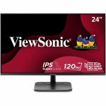 ViewSonic VA2456A-MHD 24 Inch IPS 1080p Monitor with 120Hz  Eye Care  HDMI  DisplayPort  and VGA Inputs for Home and Office - 23.8in Viewable - SuperClear IPS - LED Backlight - 1920 x 1