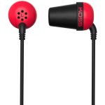 Koss Plug Earphone - Stereo - Mini-phone (3.5mm) - Wired - 16 Ohm - 20 Hz to 20 kHz - Earbud - Binaural - In-ear - 3.94 ft Cable - Red